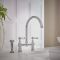 Grifo Mezclador de Cocina - Tradicional con Diseño en Puente con Rociador Extraíble - Disponible en Distintos Acabados - Elizabeth