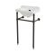 Lavabo Consola Tradicional Blanco y Negro de 515mm - (2 Agujeros para la Grifería) - Richmond
