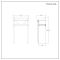 Lavabo Consola Tradicional Blanco y Negro de 515mm - (2 Agujeros para la Grifería) - Richmond