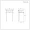 Lavabo Consola Tradicional Blanco y Negro de 560mm - (1 Agujero para la Grifería) - Richmond