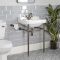 Lavabo Consola con Estructura Efecto Bronce Bruñido de 560mm con Lavabo de 1 Agujero - Richmond