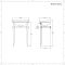 Lavabo Consola Tradicional en Cerámica de 500x350mm con Estructura en Acero Inoxidable (2 Agujeros) - Richmond