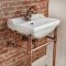 Lavabo con Consola Tradicional - 500mm - Acabado de Color Cobre (1 Agujero para la Grifería) - Richmond