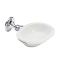 Jabonera de Pared para Lavabo en Cerámica Blanca de 160 mm