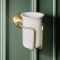 Vaso Porta Cepillo de Dientes en Cerámica y Soporte Porta Vaso de Pared Tradicional - Disponible en Distintos Acabados - Elizabeth