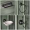 Conjunto de Accesorios de Baño Tradicional de 4 Piezas de Color Negro -  Elizabeth