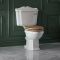 Inodoro WC Tradicional con Cisterna y Tapa de Madera Estilo Retro con Salida Horizontal - Regent