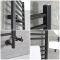 Radiador Toallero Mixto Negro Opaco  Plano - 600mm x 400mm - incl. 200W Elemento Eléctrico, Pieza en Forma de T y Llaves - Nox
