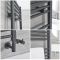 Radiador Toallero Mixto Antracita Plano - 1188mm x 500mm - incl. 600W Elemento Eléctrico, Pieza en Forma de T y Llaves - Neva