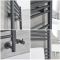 Radiador Toallero Mixto Antracita Plano - 1785mm x 600mm - incl. Elemento Eléctrico de 1000W, Pieza en Forma de T y Llaves - Neva