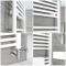 Radiador Toallero Mixto Blanco Plano - 1600mm x 500mm - incl. 800W Elemento Eléctrico, Pieza en Forma de T y Llaves - Neva