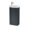 Mueble de Lavabo a Suelo de 400mm con Diseño Acanalado Completo con Lavabo - Disponible en Distintos Acabados