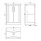 Mueble de Lavabo a Suelo de 600mm con Diseño Acanalado Completo con Lavabo - Disponible en Distintos Acabados