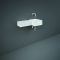 Lavabo Suspendido Cuadrado Moderno Blanco Lúcido - Versión Izquierda - 765mm x 360mm (Sin Agujeros para la Grifería) - RAK Petit x Hudson Reed