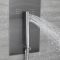 Panel de Ducha Empotrable Hidromasaje Minimalista con Alcachofa a Lluvia y Cascada - Gris Metalizado - Océanie