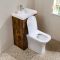 Conjunto de Baño Completo con Mueble de Lavabo y Mueble para WC  2 en 1 con Lavabo Elements, WC y WC Avenham - 500mm x 890mm - Selección de Acabados- Cluo