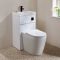 Conjunto de Baño Completo con Mueble de Lavabo y Mueble para WC  2 en 1 con Lavabo Elements y WC Brunswick - 500mm x 890mm - Selección de Acabados- Cluo