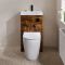 Conjunto de Baño Completo con Mueble de Lavabo y Mueble para WC  2 en 1 con Lavabo Elements y WC Brunswick - 500mm x 890mm - Selección de Acabados- Cluo