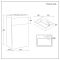 Conjunto de Baño Completo con Mueble de Lavabo y Mueble para WC  2 en 1 con Lavabo Elements, WC y WC Halwell - 500mm x 890mm - Selección de Acabados- Cluo