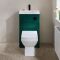 Conjunto de Baño Completo con Mueble de Lavabo y Mueble para WC  2 en 1 con Lavabo Elements, WC y WC Halwell - 500mm x 890mm - Selección de Acabados- Cluo