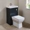 Conjunto de Baño Completo con Mueble de Lavabo y Mueble para WC  2 en 1 con Lavabo Elements, WC y WC Halwell - 500mm x 890mm - Selección de Acabados- Cluo
