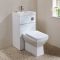 Conjunto de Baño Completo con Mueble de Lavabo y Mueble para WC  2 en 1 con Lavabo Elements, WC y WC Halwell - 500mm x 890mm - Selección de Acabados- Cluo