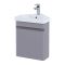 Mueble para Lavabo Suspendido Angular de 450mm Completo con Lavabo - Color Champiñón Mate - RAK Resort x Hudson Reed