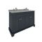 Mueble para Lavabo Tradicional de 1200mm Completo con Lavabo Doble y Encimera de Color Gris - Disponible en Distintos Acabados y con Variedad de Agujeros para la Grifería - RAK Washington x Hudson Reed