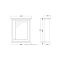 Armario de Baño Gris con Espejo - 650mm x 750mm - RAK Washington x Hudson Reed