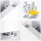 Radiador de Diseño Vertical (Panel Plano) - 1800mm x 400 mm - Blanco - Rubi