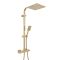 Columna de Ducha Moderna con Mezclador de Ducha Termostático en Barra Cuadrado Completa con Alcachofa de Ducha Cuadrada y Telefonillo - Disponible en Distintos Acabados - Arvel