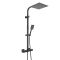 Columna de Ducha Moderna con Mezclador de Ducha Termostático en Barra Cuadrado Completa con Alcachofa de Ducha Cuadrada y Telefonillo - Disponible en Distintos Acabados - Arvel