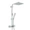 Columna de Ducha con Mezclador Termostático para Bañera en Estilo Moderno Completo con Llenador de Bañera, Alcachofa de Ducha Cuadrada y Telefonillo -  Disponible en Distintos Acabados  - Tolima
