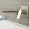 Mezclador Manual de 1 Función para Lavabo o Bañera de Color Níquel Cepillado y Caño - Aldwick