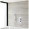 Conjunto de Ducha Termostático de 2 Funciones Cuadrado con Llenador de Bañera y Ducha de Mano - Kubix