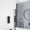 Conjunto de Ducha Termostático Negro con Llenador de Bañera para Rebosadero y Barra de Ducha Deslizante con Telefonillo de Ducha (2 Salidas) - Preto