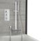Conjunto de Ducha Termostático de Dos Funciones con Llenador de Bañera Efecto Cascada, Barra Deslizante y Ducha de Mano - Acabado Cromado - Kubix
