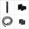 Conjunto de Ducha Termostático Negro con Desviador, Alcachofa de Ducha Empotrable, Telefonillo de Ducha y Jets Hidromasaje (3 Salidas) - Preto