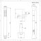 Llave de Ducha Termostática Empotrable Triple Negra de 3 Salidas con Desviador Completa con Alcachofa Cuadrada de 300x300mm, Telefonillo y Jets de Ducha - Nox