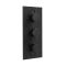 Llave de Ducha Termostática Empotrable Triple Negra de 3 Salidas con Desviador Completa con Alcachofa Cuadrada de 300x300mm, Telefonillo y Jets de Ducha - Nox