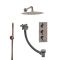Ducha Termostática con Desviador Completa con Alcachofa de Ducha, Telefonillo y Llenador de Bañera para Rebosadero - Bronce Cepillado - Amara
