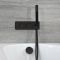 Mezclador de Ducha Termostático Negro de 2 Salidas con Desviador, Llenador de Bañera para Rebosadero y Telefonillo - Nox