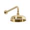 Alcachofa de Ducha Tradicional de 205mm Completa con Brazo de Ducha Mural - Oro Satinado - Elizabeth