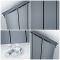 Radiador de Diseño Vertical (Panel Único) - 1800mm x 280 mm - Antracita - Aurora