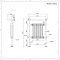 Radiador Toallero Tradicional con Elemento Eléctrico de 600Watt - Blanco - 930mm x 620mm - Elizabeth