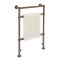 Radiador Toallero Eléctrico Tradicional Elizabeth con Barra Toallero Superior - Efecto Bronce Cepillado - 930mm x 620mm