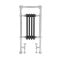 Radiador Toallero Tradicional Antracita - 930mm x 450mm (con Barra Superior Plana) - Elizabeth