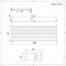 Radiador de Diseño Horizontal (Panel Único) - 590mm x 1780 mm - Blanco - Revive