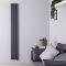  Radiador de Diseño Eléctrico Vertical Antracita - 1780mm x 236mm (Panel Doble) - con Termostato Wi-Fi - Revive Slim
