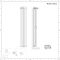 Radiador de Diseño Eléctrico Vertical (Panel Doble) Negro Mate de  1780mm x 236mm con Elemento Eléctrico Wi-Fi de 1200W - Revive